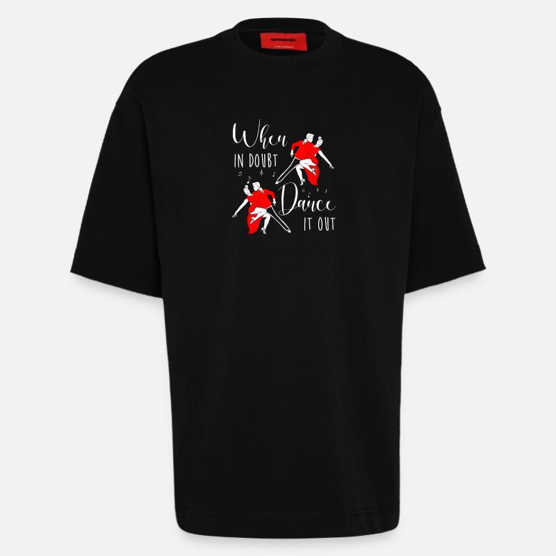Danseuse de salsa Danseuse - T-shirt bio épais oversize fabriqué en UE - SOLID BLACK