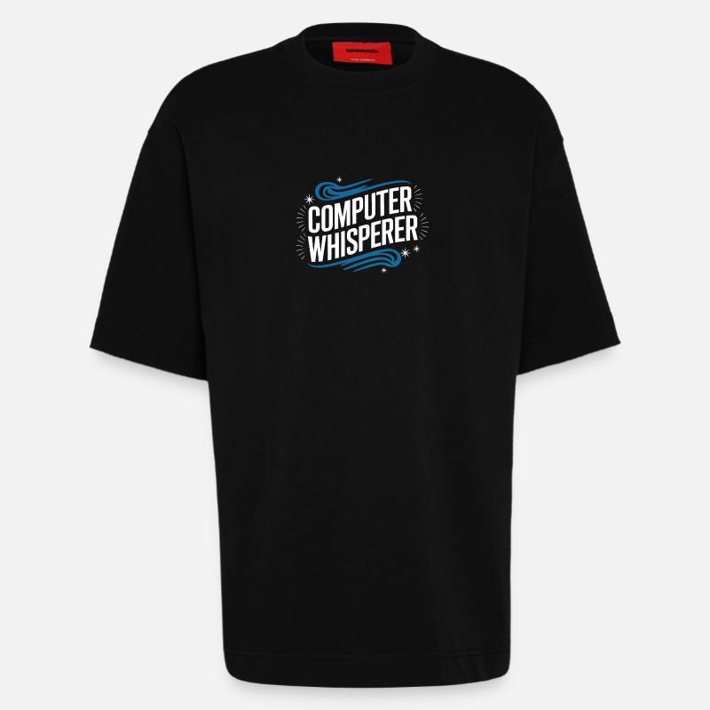 Technical Support Computer - Heavyweight T-Shirt - made by SPREAD - SOLID BLACK