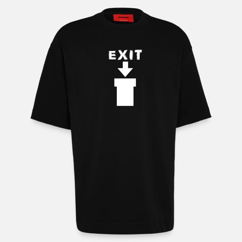 Exit Comic Retro Design - Heavyweight T-Shirt - made by SPREAD  - SOLID BLACK