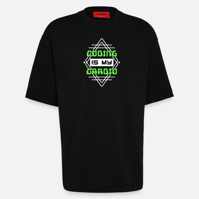 Developer Statement Code Skripting Webentwickler - Heavyweight T-Shirt - made by SPREAD - SOLID BLACK