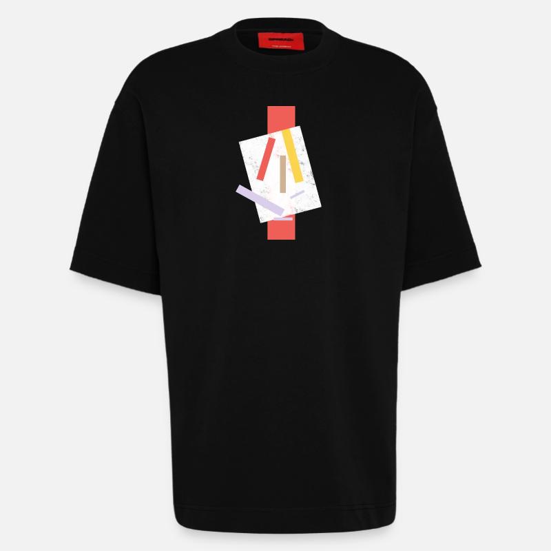 Abstrakte Farbklecks Kunstdesign - Heavyweight T-Shirt - made by SPREAD  - SOLID BLACK