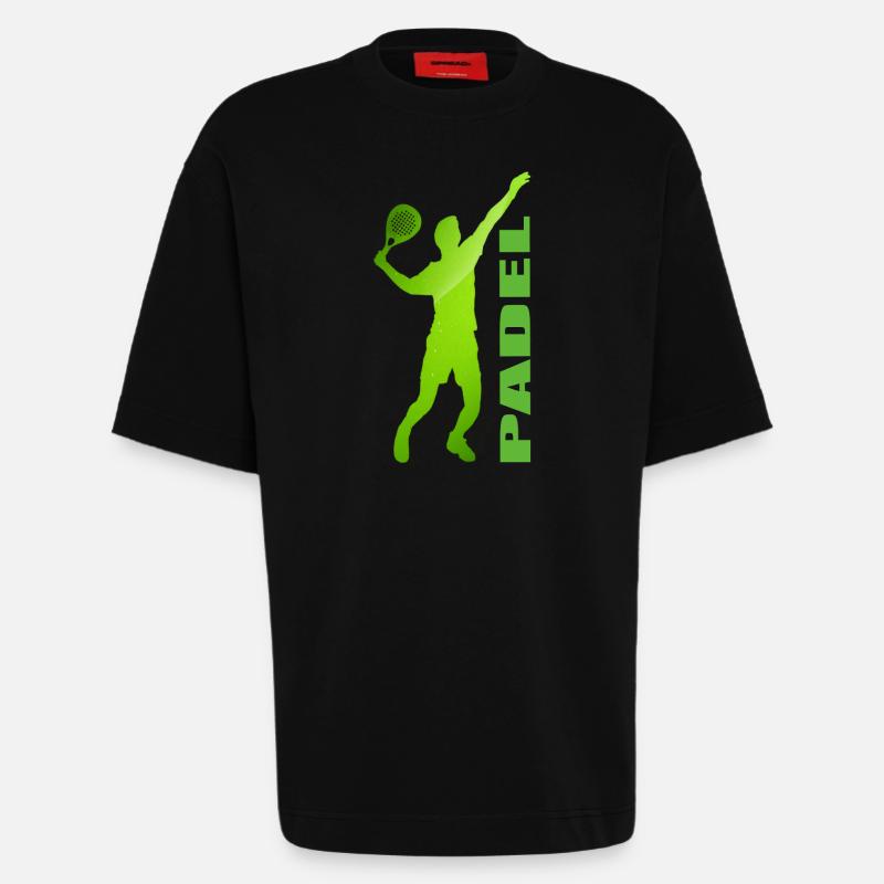 Padel - Heavyweight T-Shirt - made by SPREAD - SOLID BLACK