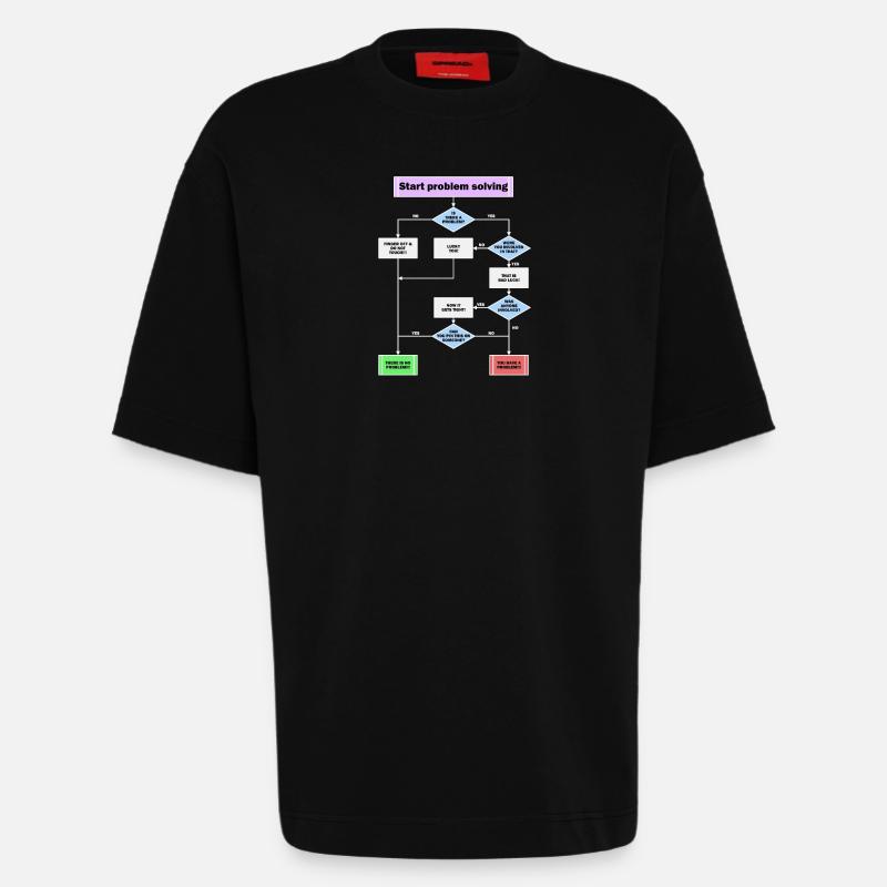 Problem solving - Heavyweight T-Shirt - made by SPREAD  - SOLID BLACK