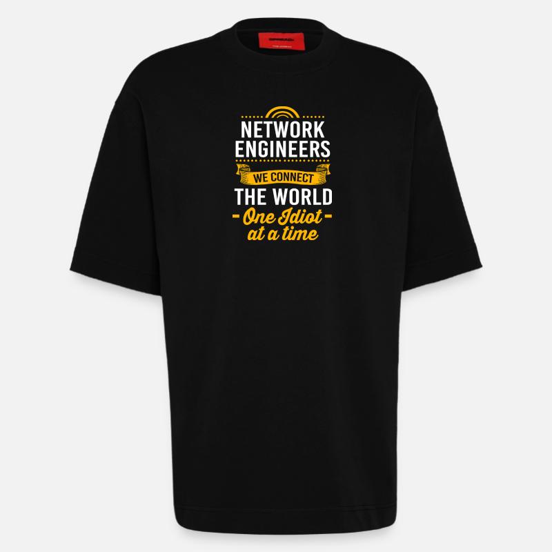 Netzwerk Ingenieur Programmierer Informatiker - Heavyweight T-Shirt - made by SPREAD - SOLID BLACK