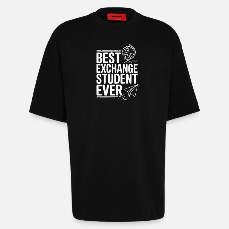 Best Exchange Student Ever - Heavyweight T-Shirt - made by SPREAD - SOLID BLACK