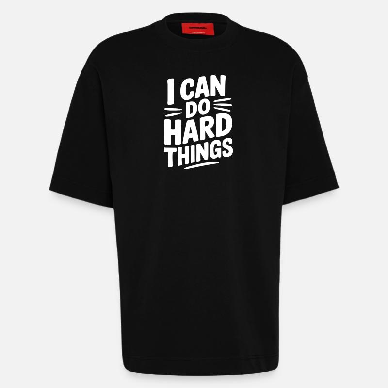 Ich kann harte Dinge tun - Heavyweight T-Shirt - made by SPREAD  - SOLID BLACK