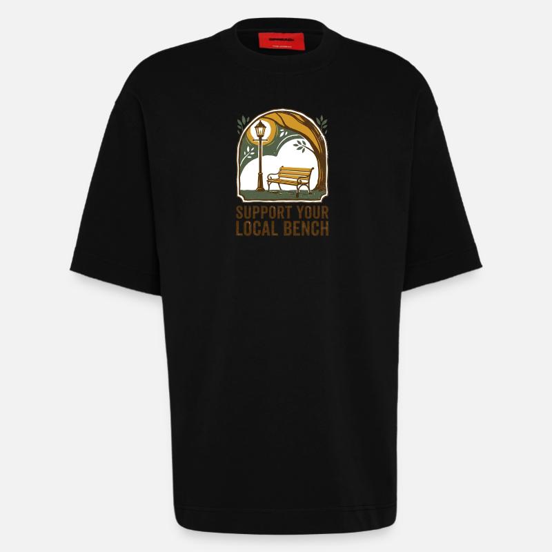 Local Bench - Heavyweight T-Shirt - made by SPREAD - SOLID BLACK