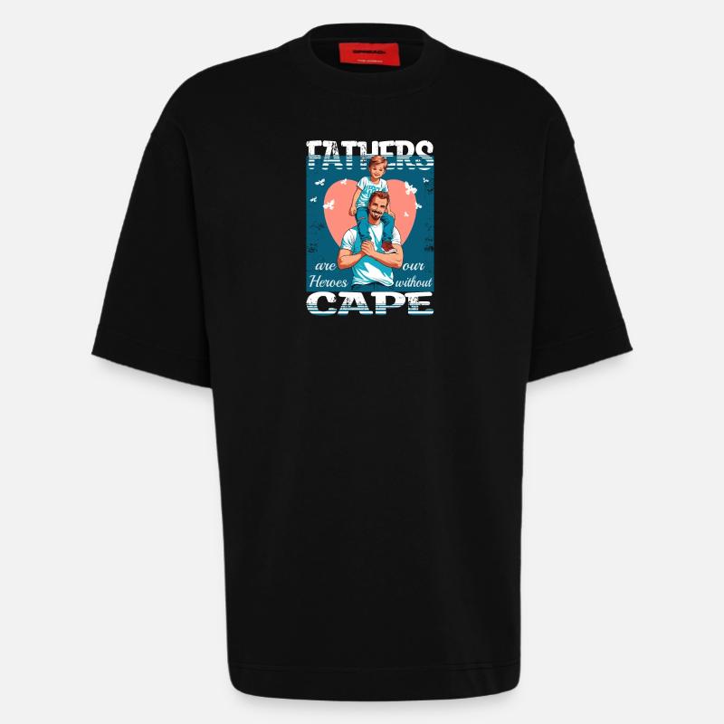Väter sind Helden - Heavyweight T-Shirt - made by SPREAD  - SOLID BLACK