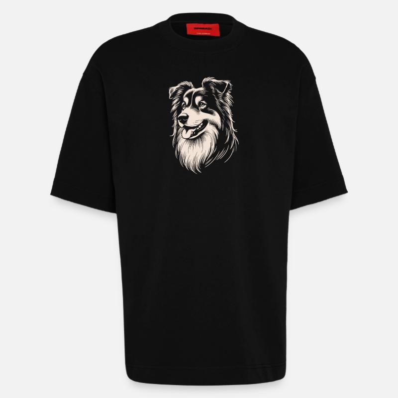 Australian Shepherd Eigenschaften - Heavyweight T-Shirt - made by SPREAD - SOLID BLACK