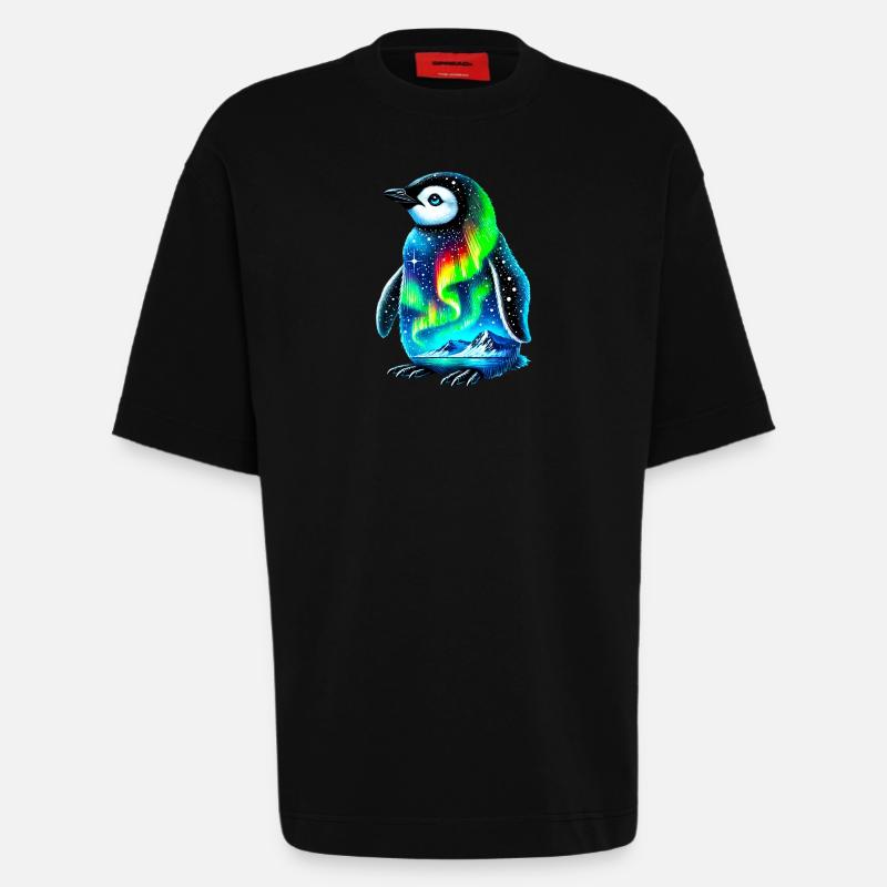 Pinguin - Heavyweight T-Shirt - made by SPREAD - SOLID BLACK