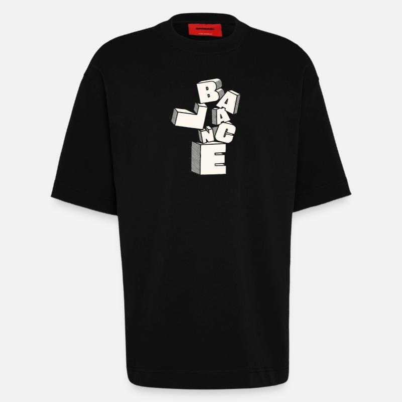 Saldo in 3D-Blockbuchstaben - Heavyweight T-Shirt - made by SPREAD - SOLID BLACK