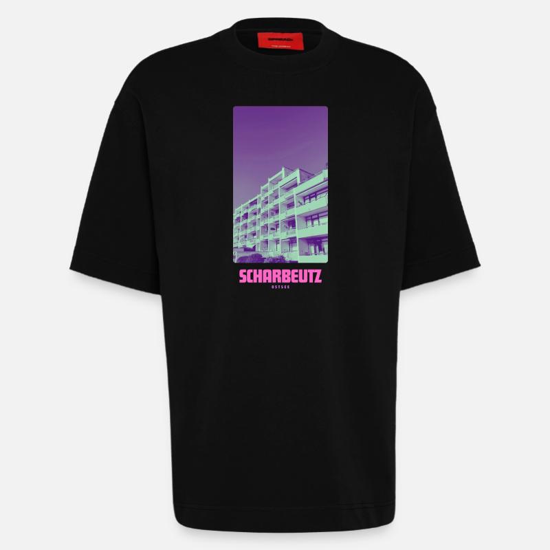 Scharbeutz Ostsee - Heavyweight T-Shirt - made by SPREAD - SOLID BLACK