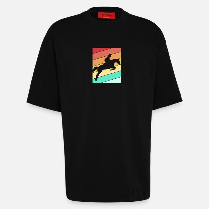 Saut d’obstacles Saut d’obstacles - T-shirt bio épais oversize fabriqué en UE - SOLID BLACK
