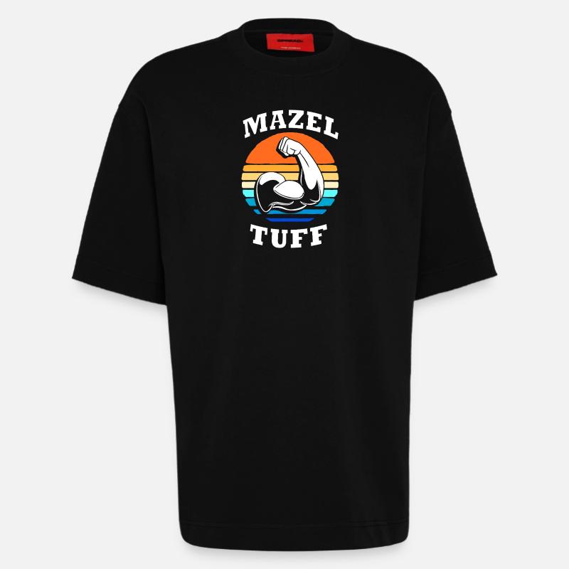 Hanoukka Hanoukka Hanoukka - T-shirt bio épais oversize fabriqué en UE - SOLID BLACK