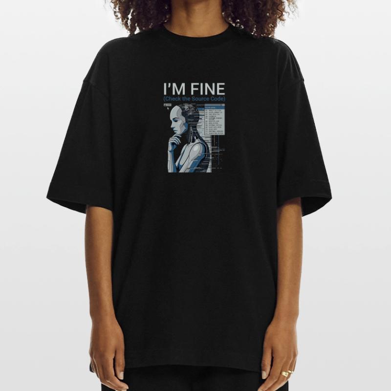 Consultez le code source T-shirt bio épais oversize fabriqué en UE
