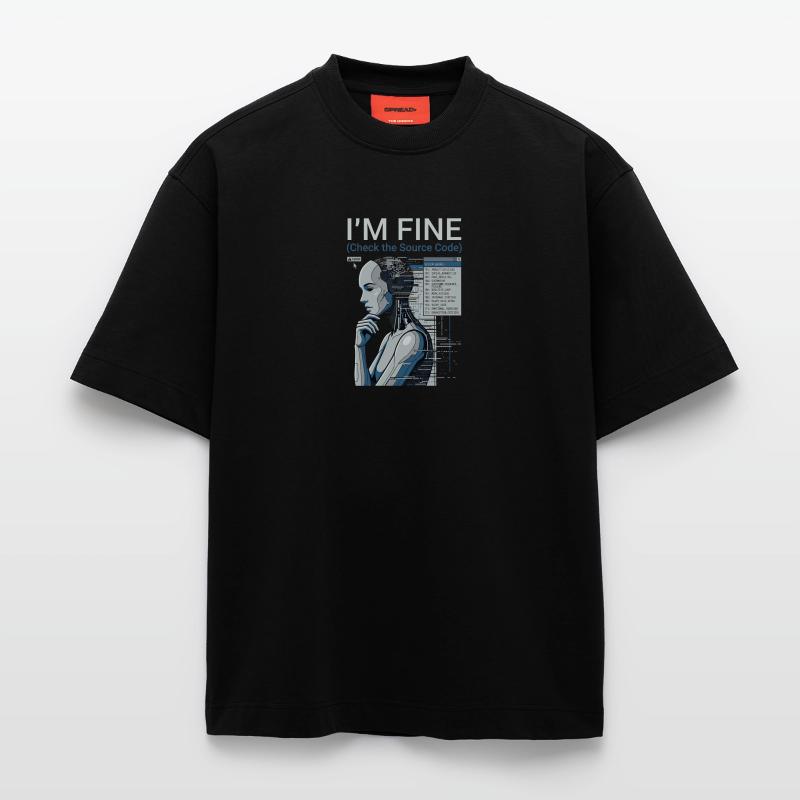 Consultez le code source T-shirt bio épais oversize fabriqué en UE