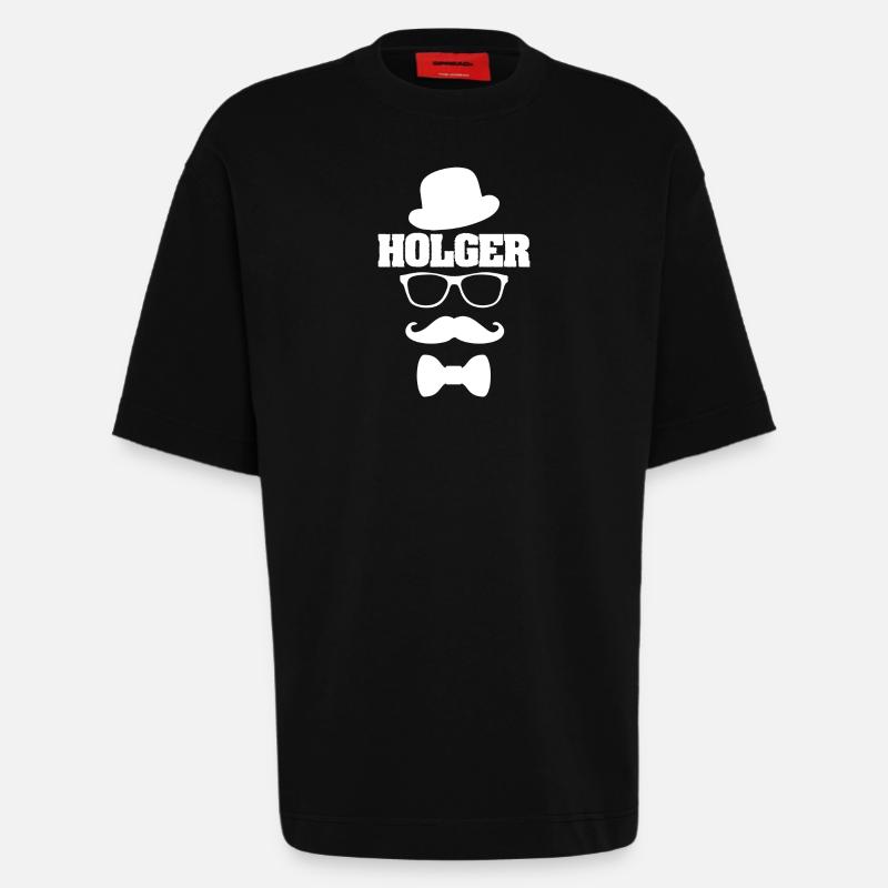 Gift for Holger - Heavyweight T-Shirt - made by SPREAD - SOLID BLACK