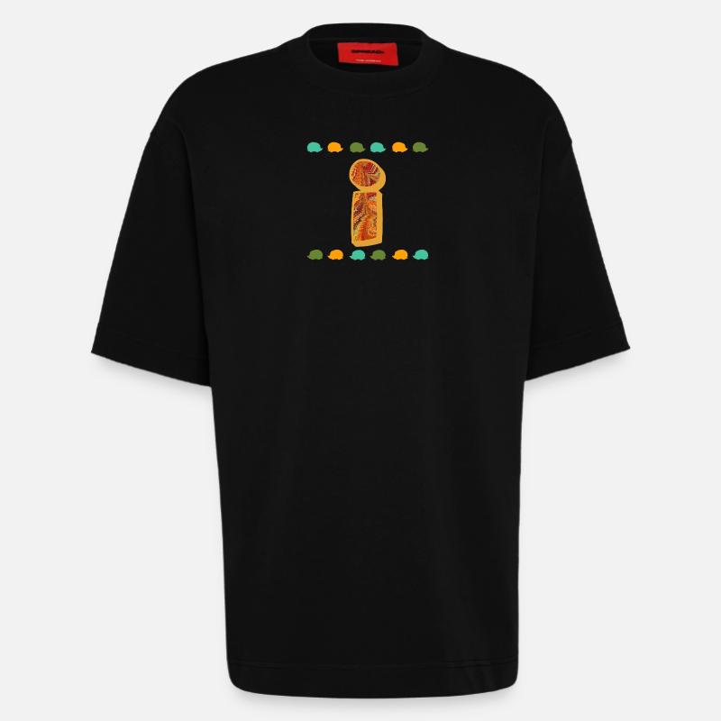 Hérisson E 22 I - T-shirt bio épais oversize fabriqué en UE - SOLID BLACK
