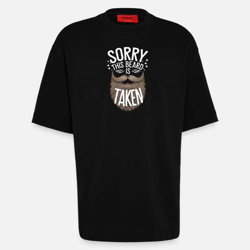 Bart Schnurrbart Bärtige Männer - Heavyweight T-Shirt - made by SPREAD  - SOLID BLACK