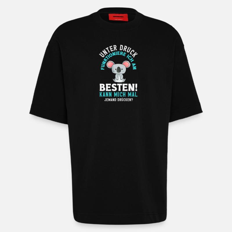 I function best under pressure - Heavyweight T-Shirt - made by SPREAD  - SOLID BLACK