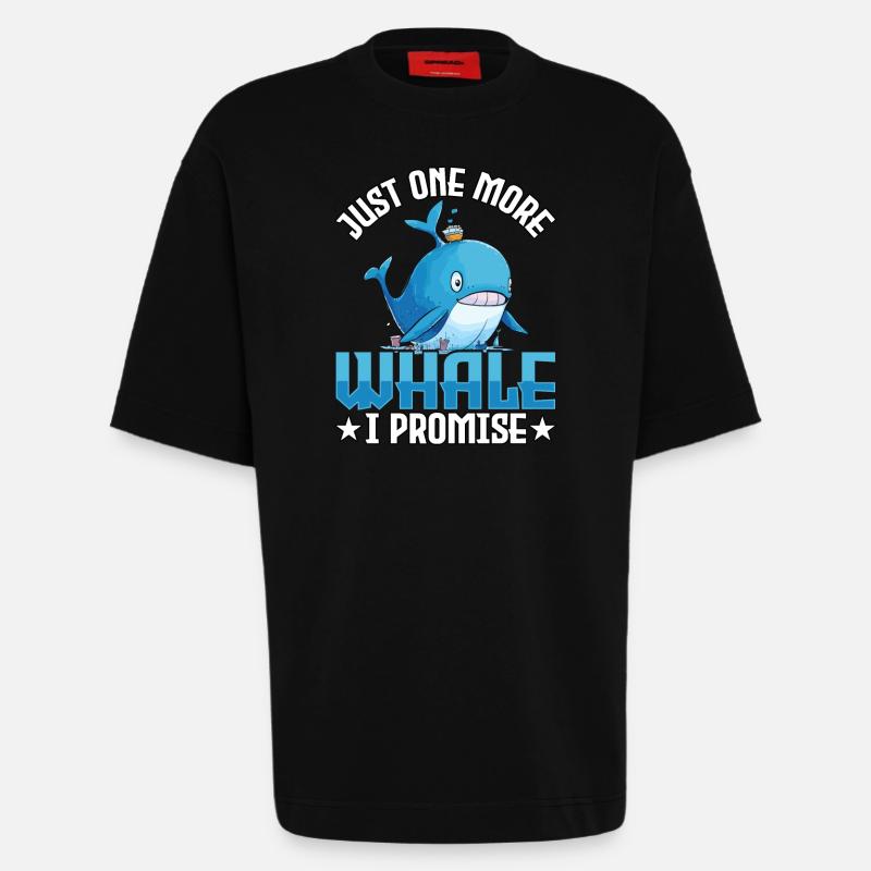 Nur noch ein Wal, versprochen - Heavyweight T-Shirt - made by SPREAD - SOLID BLACK