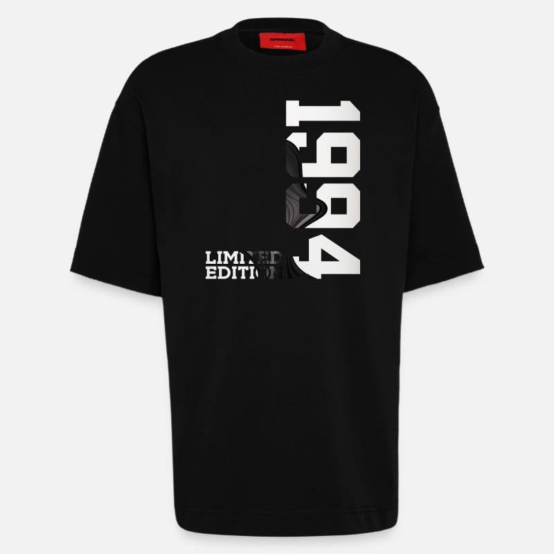 ÉDITION LIMITÉE 32E ANNIVERSAIRE 1994 - T-shirt bio épais oversize fabriqué en UE - SOLID BLACK