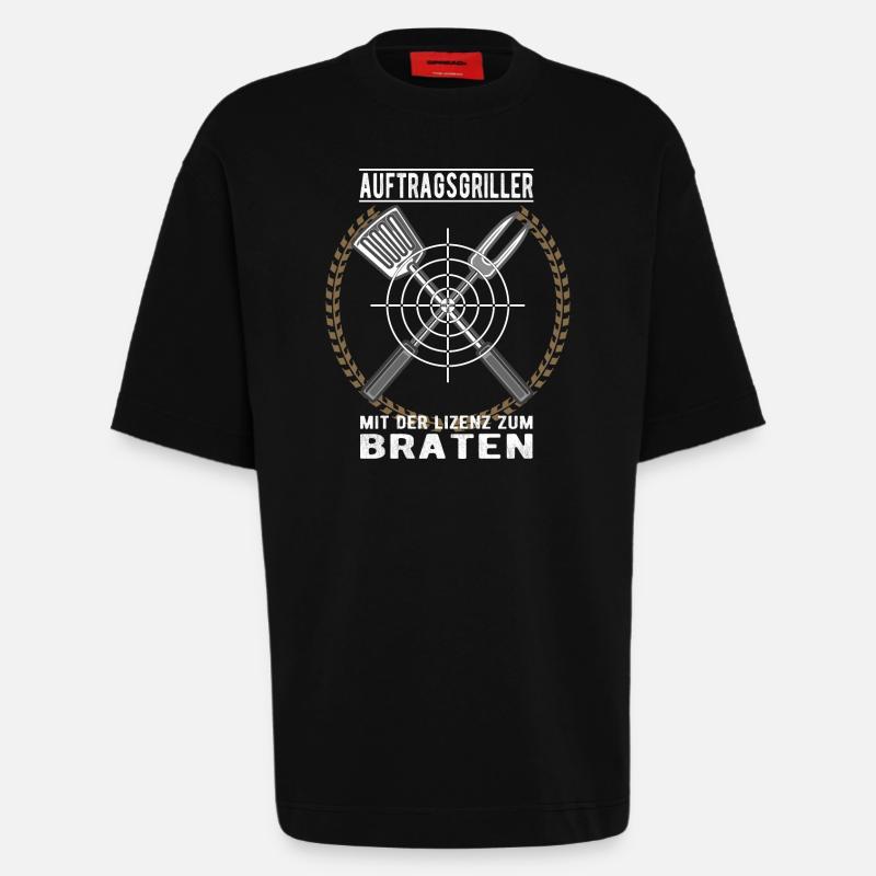 Auftragsgriller - Heavyweight T-Shirt - made by SPREAD - SOLID BLACK