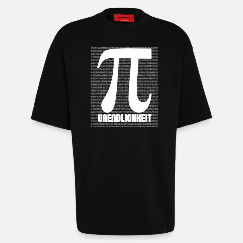 Pi Symbol Muster Nerd - Heavyweight T-Shirt - made by SPREAD  - SOLID BLACK