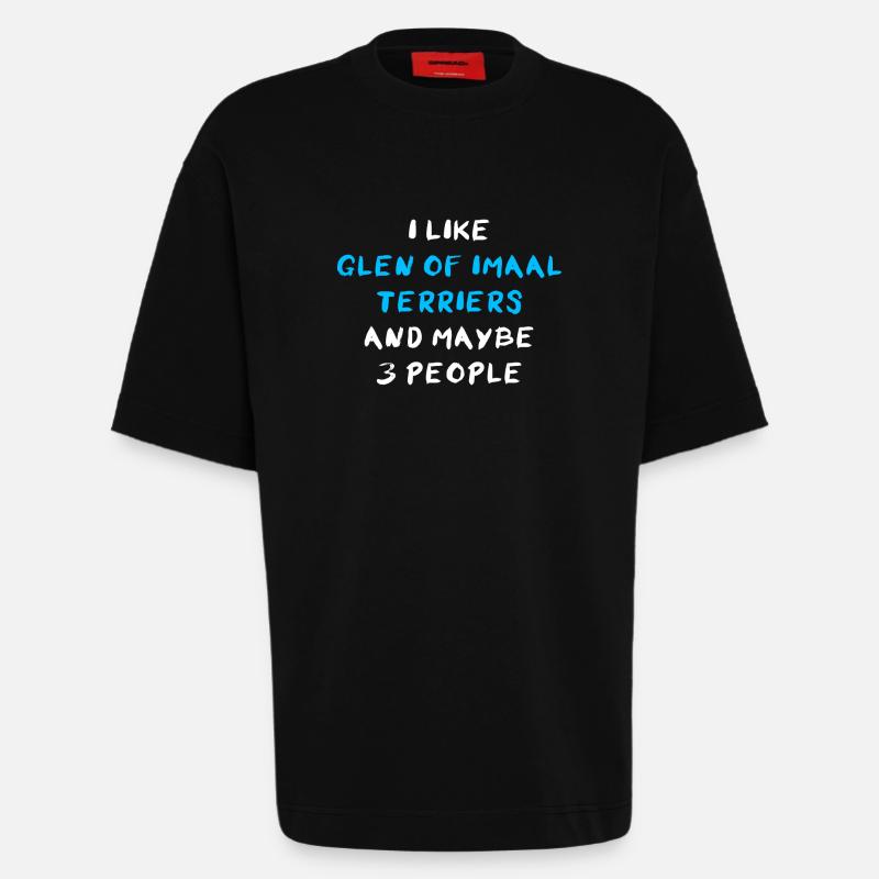 Glen d’Imaal Terrier - T-shirt bio épais oversize fabriqué en UE - SOLID BLACK