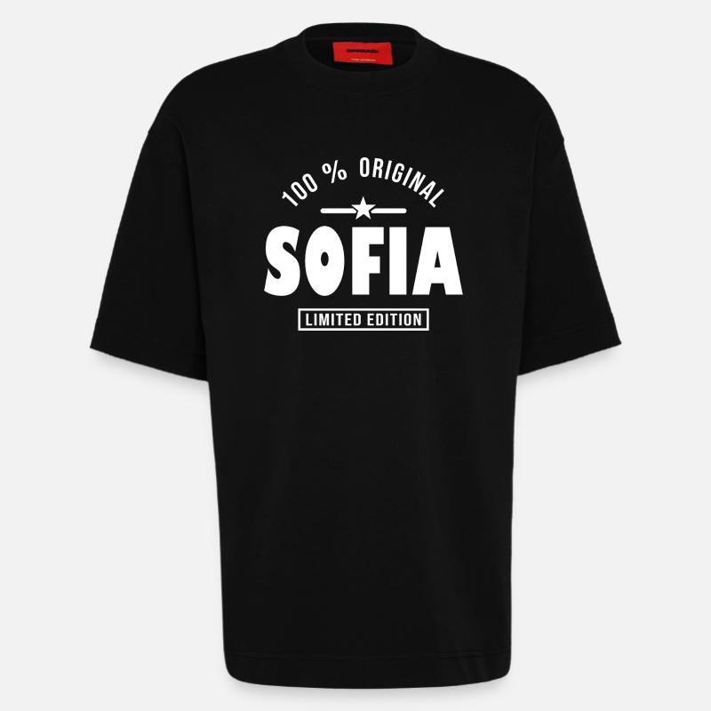 Sofia, Sofia - Heavyweight T-Shirt - made by SPREAD  - SOLID BLACK