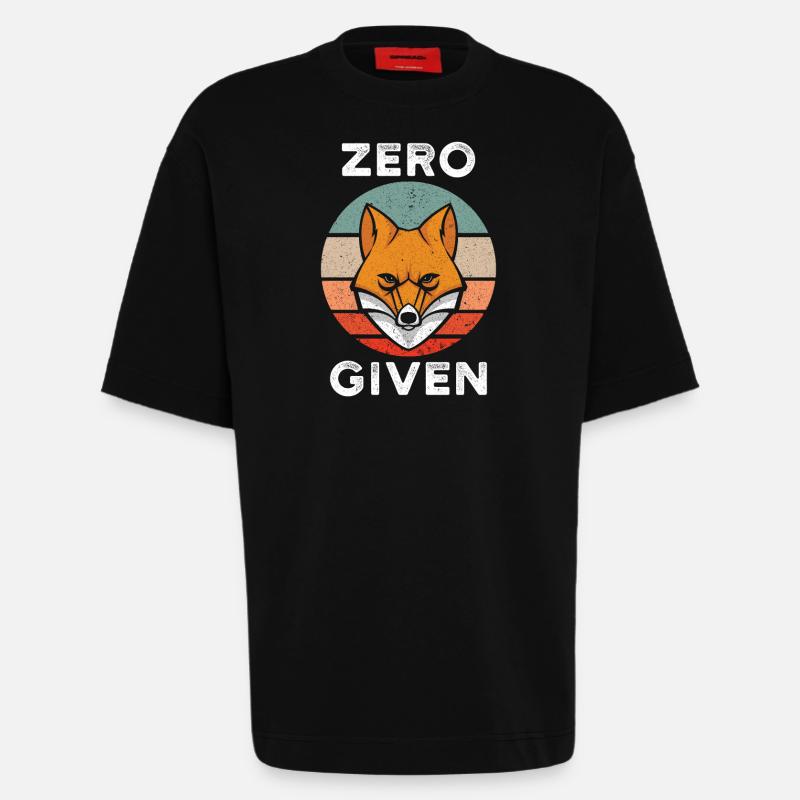 Zero Fox Given - Heavyweight T-Shirt - made by SPREAD  - SOLID BLACK