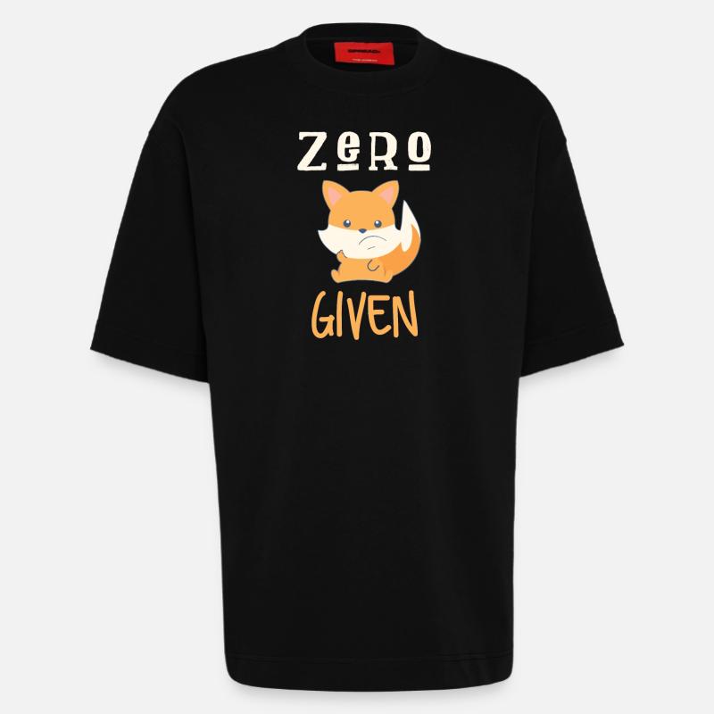 Zero Fox Given - T-shirt bio épais oversize fabriqué en UE - SOLID BLACK