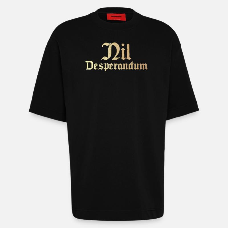 Nil Desperandum - Heavyweight T-Shirt - made by SPREAD - SOLID BLACK