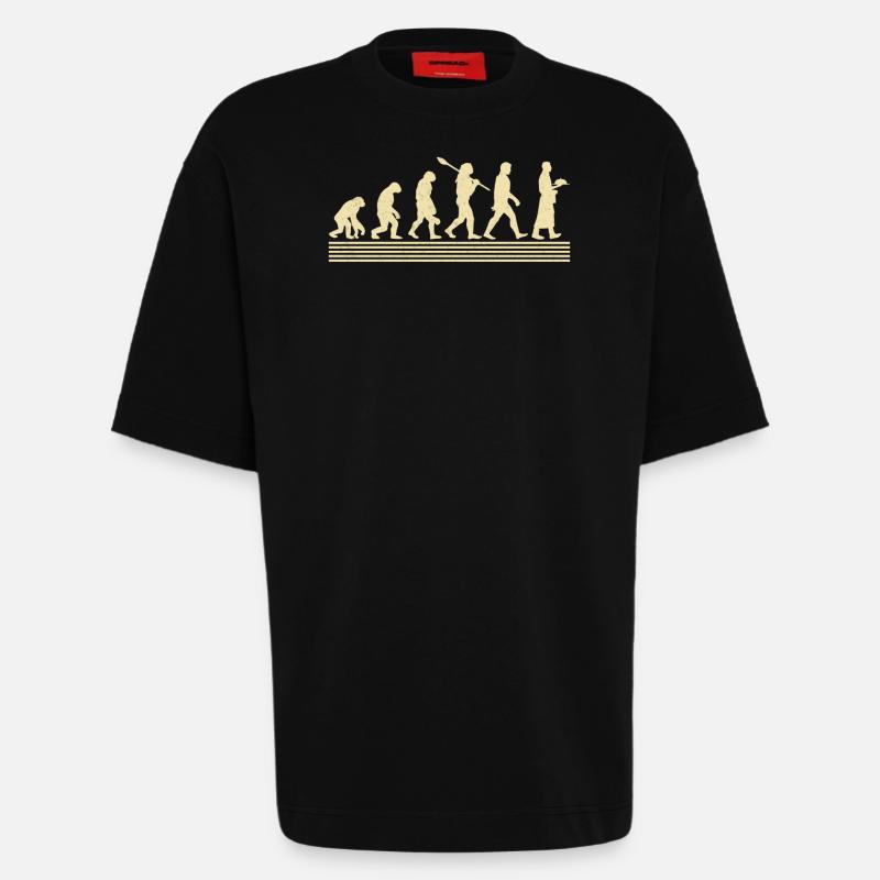 Kellner-evolution - Heavyweight T-Shirt - made by SPREAD  - SOLID BLACK