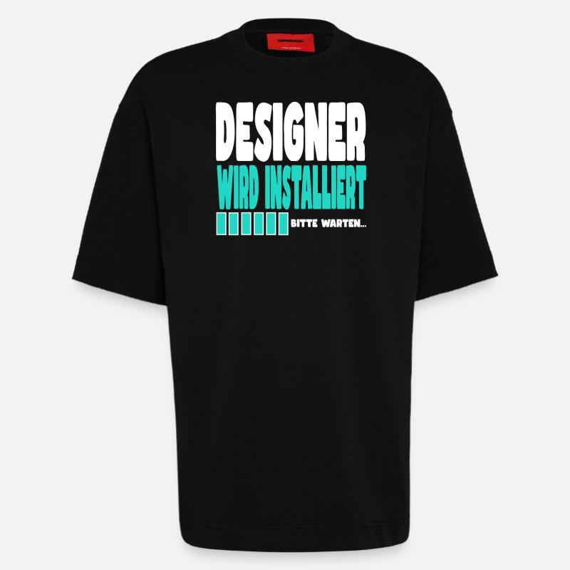 Designer wird installiert - Heavyweight T-Shirt - made by SPREAD  - SOLID BLACK
