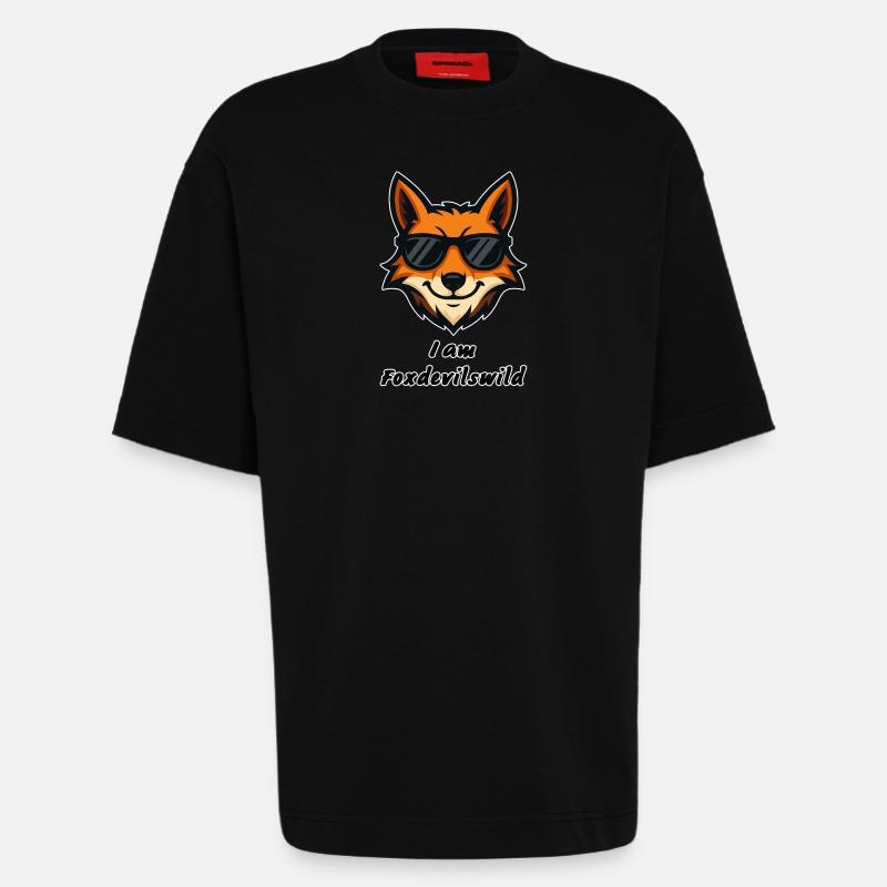 Foxdevilswild - I am Foxdevilswild - be cool - Heavyweight T-Shirt - made by SPREAD - SOLID BLACK