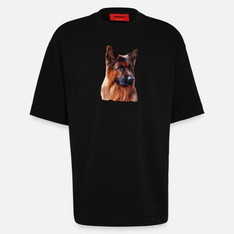 Altdeutscher Schäferhund Deutscher Schäferhund - Heavyweight T-Shirt - made by SPREAD - SOLID BLACK
