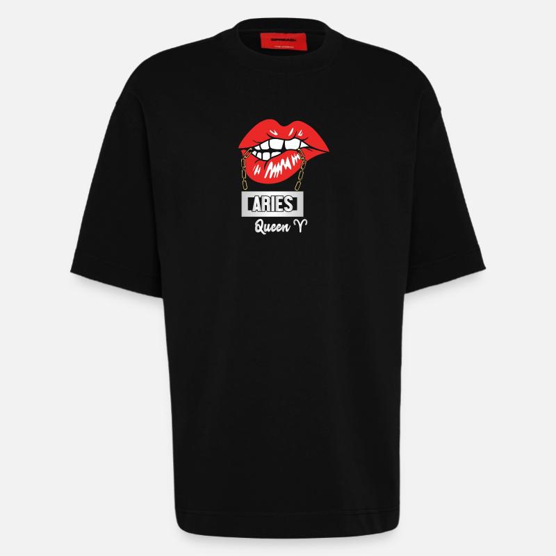Sternzeichen Widder - Heavyweight T-Shirt - made by SPREAD - SOLID BLACK
