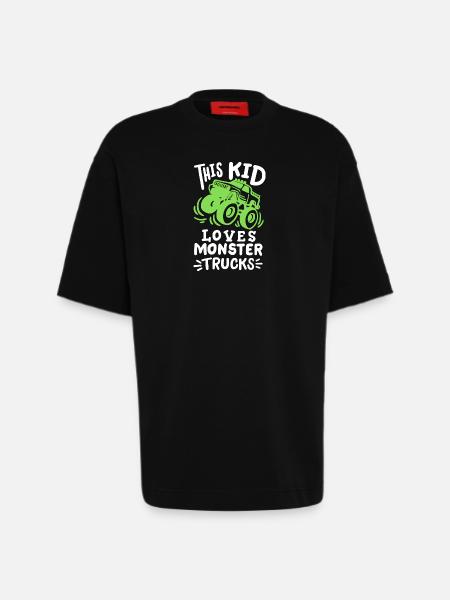Monstertrucks für Kinder - Heavyweight T-Shirt - made by SPREAD  - SOLID BLACK