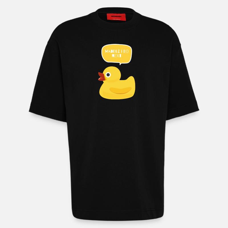 Watscheln Ich mache das nächste Entendesign - Heavyweight T-Shirt - made by SPREAD  - SOLID BLACK