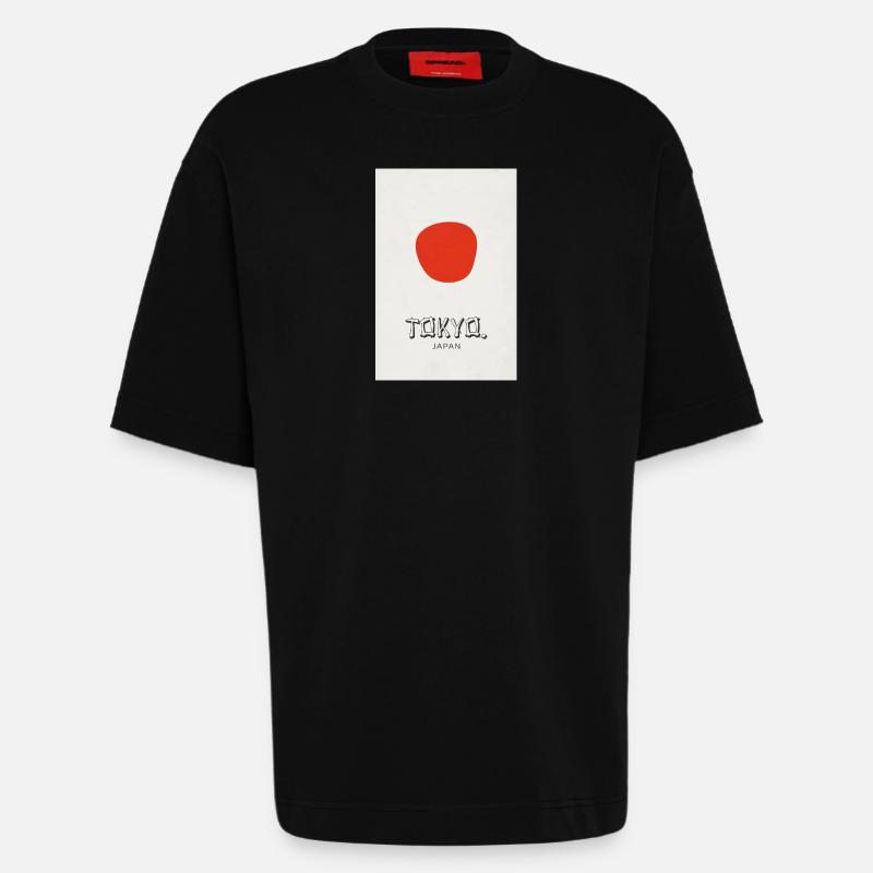 Affiche Tokyo – Déclaration de design moderne - T-shirt bio épais oversize fabriqué en UE - SOLID BLACK