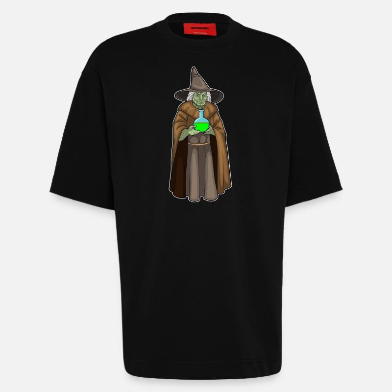 Witch Halloween Magic Potion - Heavyweight T-Shirt - made by SPREAD  - SOLID BLACK