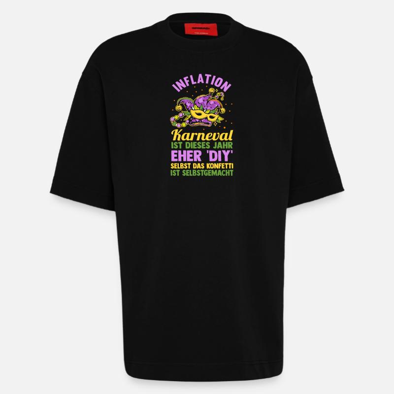 Costume de carnaval Carnaval - T-shirt bio épais oversize fabriqué en UE - SOLID BLACK