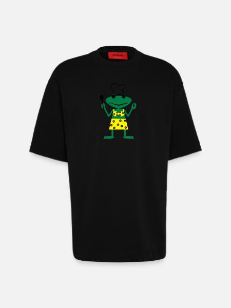 Cook frog - Heavyweight T-Shirt - made by SPREAD - SOLID BLACK
