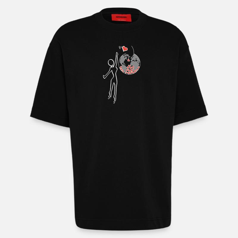 Gib Liebe - Heavyweight T-Shirt - made by SPREAD  - SOLID BLACK
