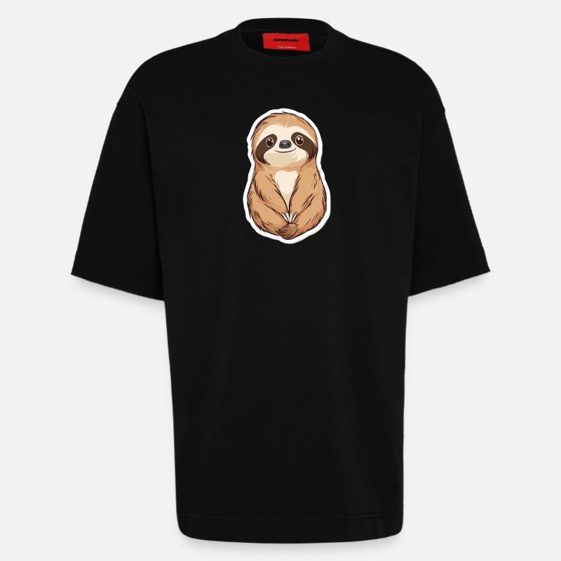 Faultier - Heavyweight T-Shirt - made by SPREAD  - SOLID BLACK