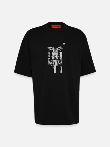Simson S50 Front - Heavyweight T-Shirt - made by SPREAD  - SOLID BLACK
