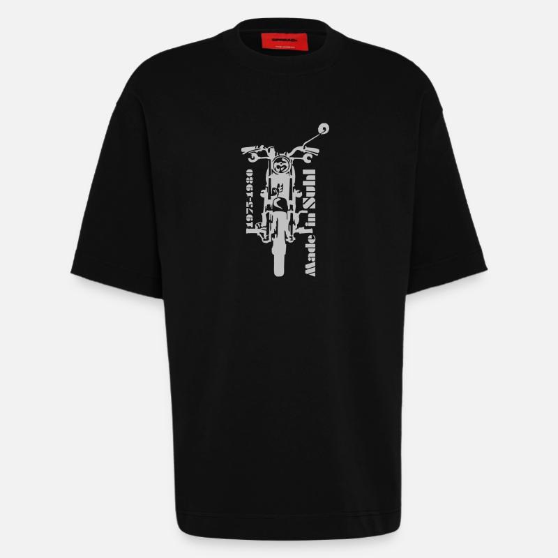 Simson S50 Front - Heavyweight T-Shirt - made by SPREAD  - SOLID BLACK