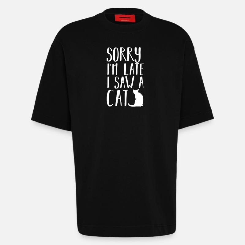 Katze Katzen - Heavyweight T-Shirt - made by SPREAD - SOLID BLACK