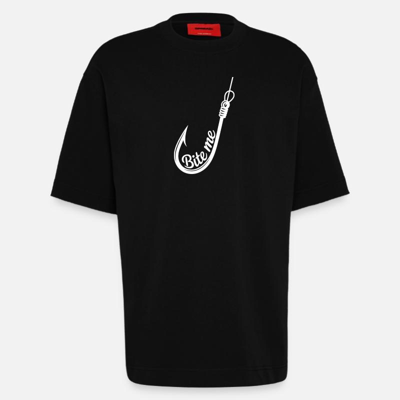 Bite Me Hook Grafik - Heavyweight T-Shirt - made by SPREAD  - SOLID BLACK